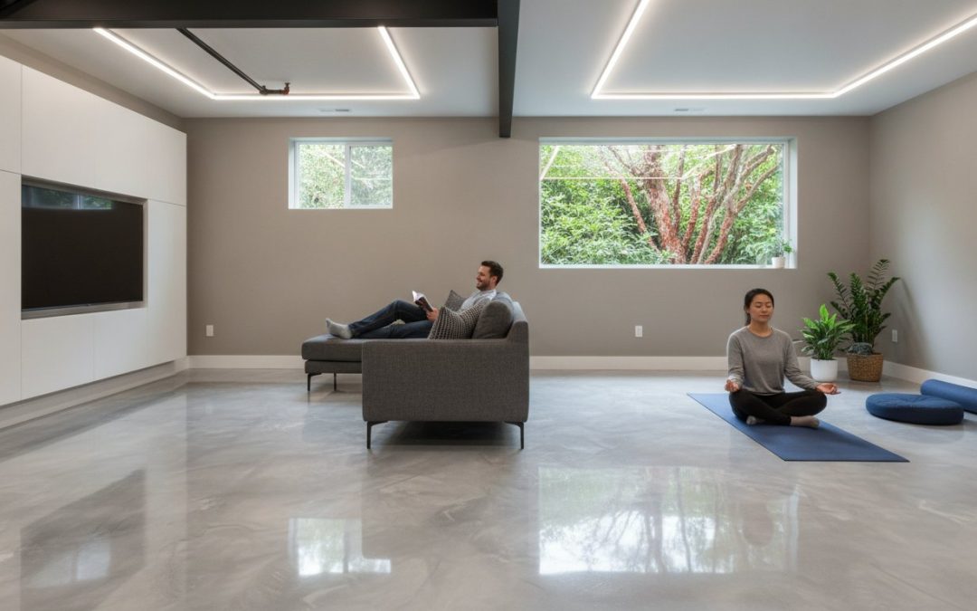 Epoxy Basement Flooring Victoria: Sophisticated Living Space Transformations