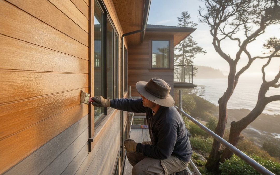 Exterior Wood Staining in Oak Bay: Coastal Preservation